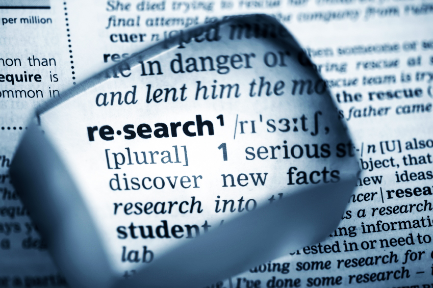 An image of the word research highlighted in the dictionary.